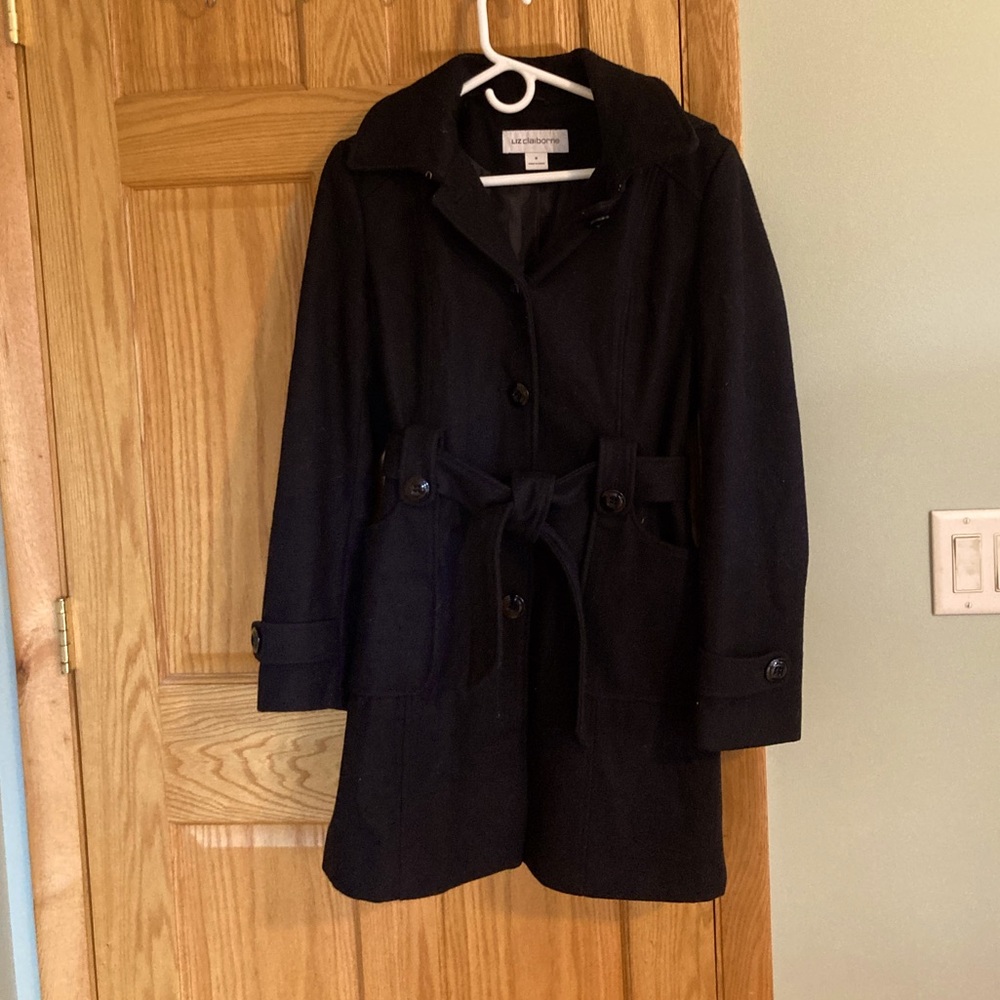 Liz Claiborne Women’s Black Wool Coat